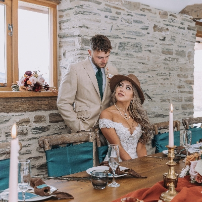 Fall in love with this rustic styled shoot at Camlad Barns