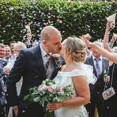 Jade and Paul said their vows in a romantic ceremony at The Old Vicarage Hotel