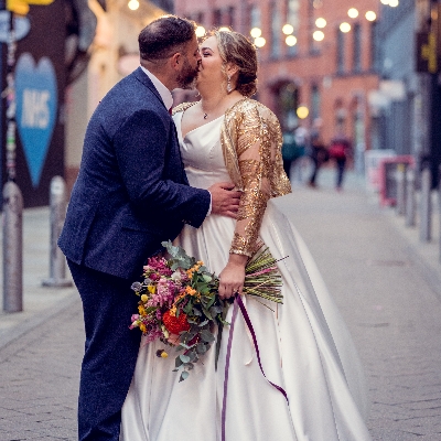 Vanessa and Stu had a bright and bold celebration at The Old Library in Birmingham