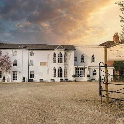 The Grade II-listed Warwick House is located within acres of glorious gardens